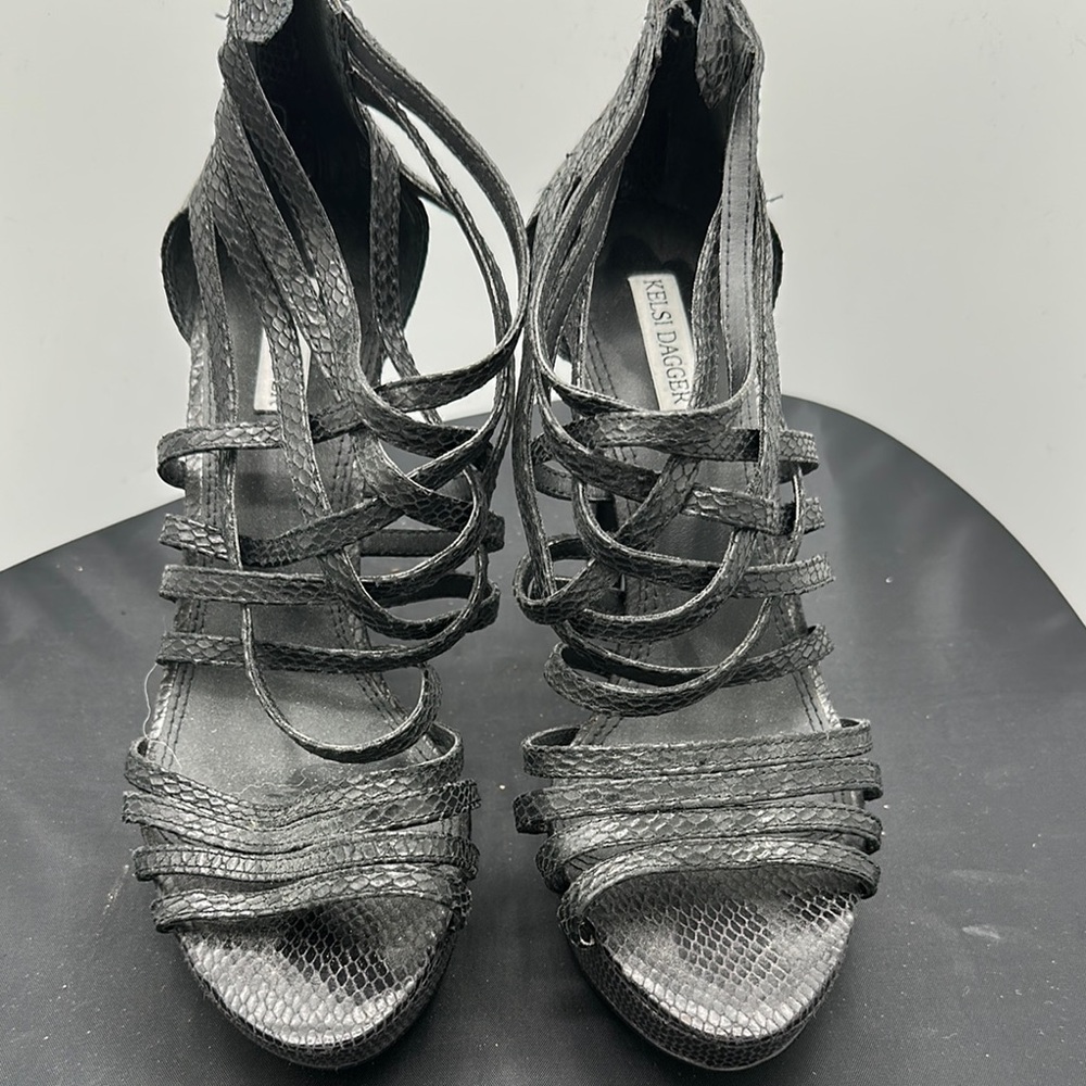 Kelsi Dagger Women's Black Strappy Heels